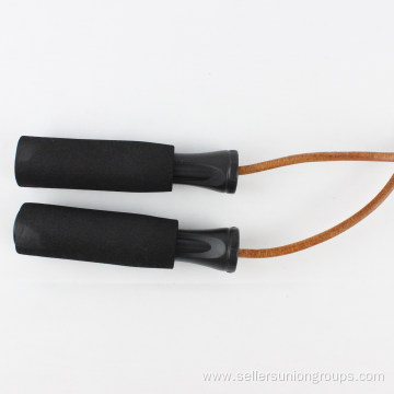 Adjustable Speed Cowhide Skipping Rope